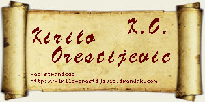 Kirilo Orestijević vizit kartica